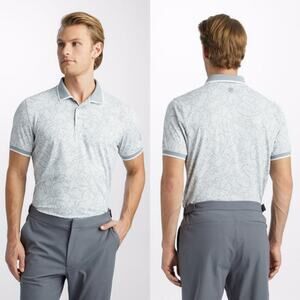 G/FORE 2023 Star Dust Banded Sleeve Tech Jersey Golf Polo Shirt XL